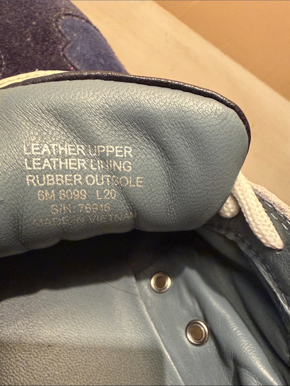 Brand New Tory Burch Navy and White Suede Logo Sneakers - Picture 6 of 6